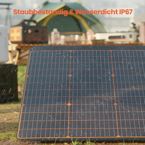 Zonnepanelen met Stekker - Zonnepaneel-Oplader - Zonnepaneel - 60 W - Opvouwbare - Draagbaar - met USB-C - QC 3.0 - DC-uitgang - voor Camping - Stroomuitval - Noodsituaties - IP67 Waterdichte - 18V DC - 70 x 64.5 x 8 cm - Zwart