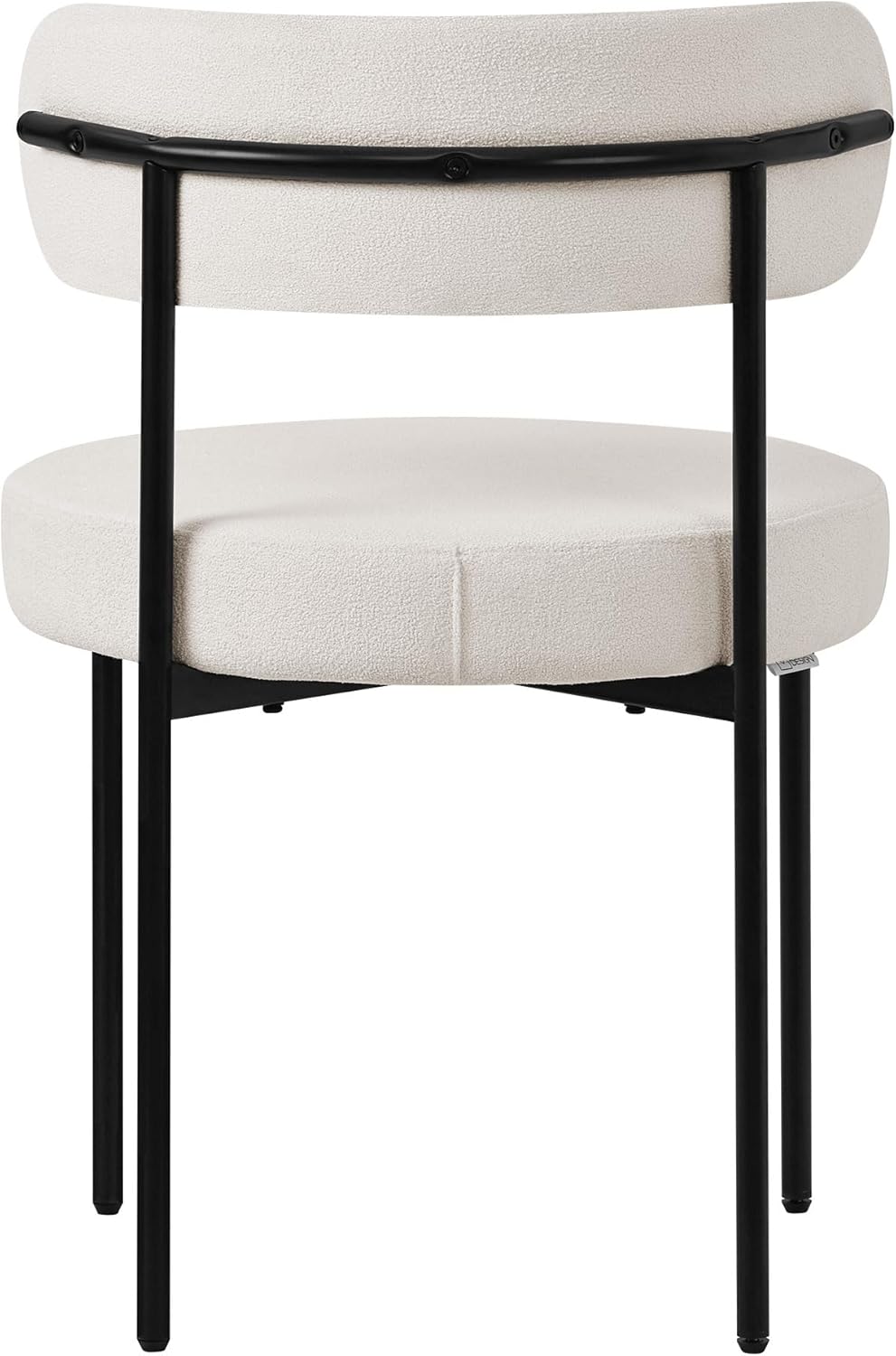 Eetkamerstoelen – Keukenstoelen – Woonkamerstoelen – Beklede Stoelen – Lounge Stoelen – Set Van 4 – Teddy Stof Wit – Ergonomisch Zithoogte 49 cm