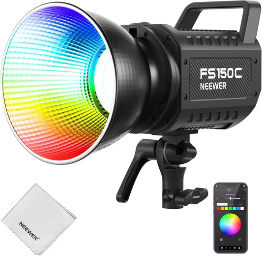 RGB COB videolamp – Videolamp – Studiolamp – LED videolicht – Continu licht – 130 W – App en 2,4G bediening