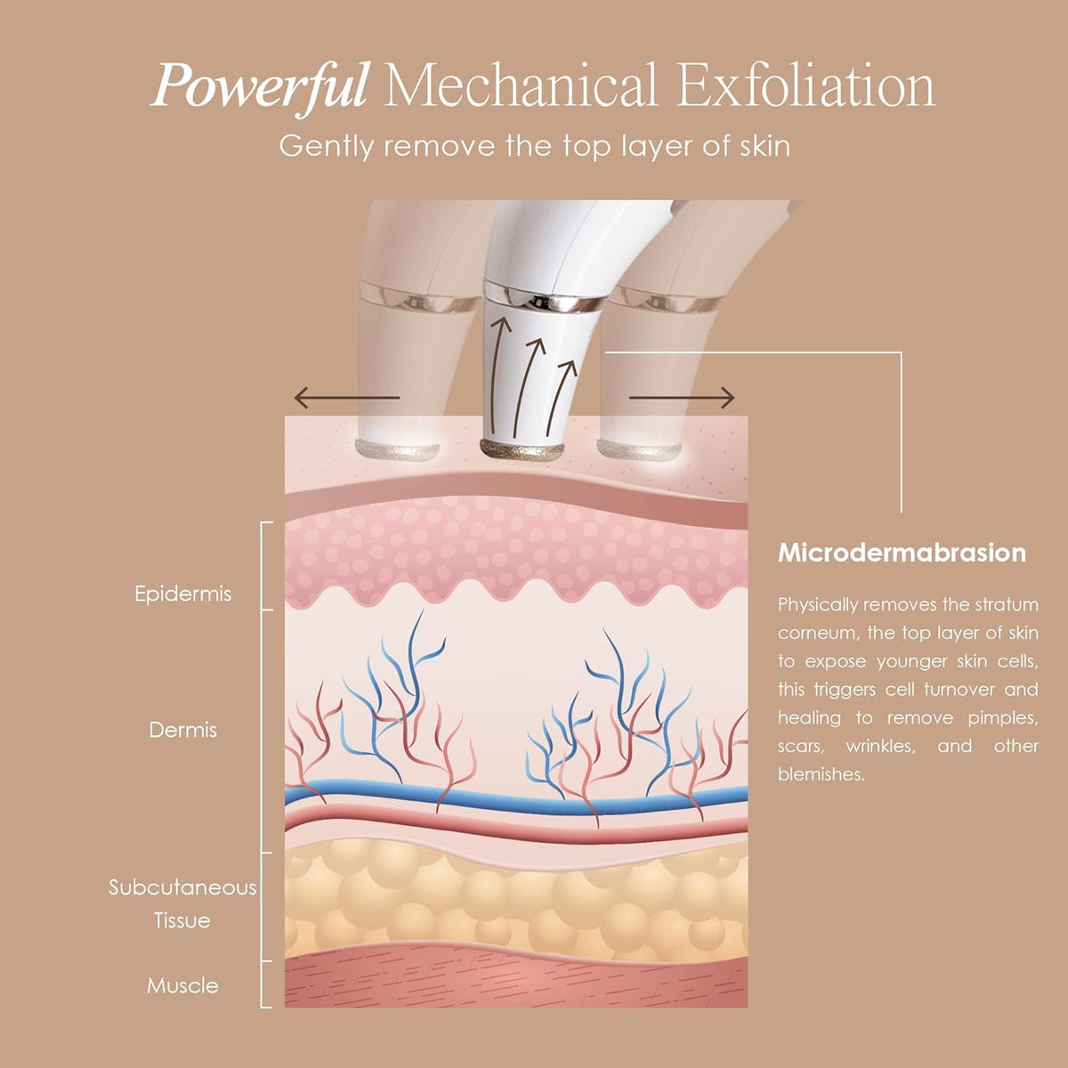 Microdermabrasie-Apparaat – Gezichtszuiger – Mee-Eter Verwijderaar – Poriënreiniger – Gezichtspeeling – Voor Gezicht & Lichaam – 4 Opzetstukken – Instelbare Zuigkracht