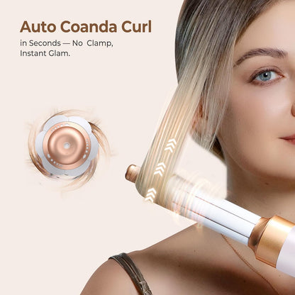 Haarföhn airstyler UKLISS haarstyler & ionen-haardroger Pro7 in 1, haarstyler set met airflow krulborstel, automatisch, ronde borstelföhn, airbrush haarstyler, thermische borstel, multistyler