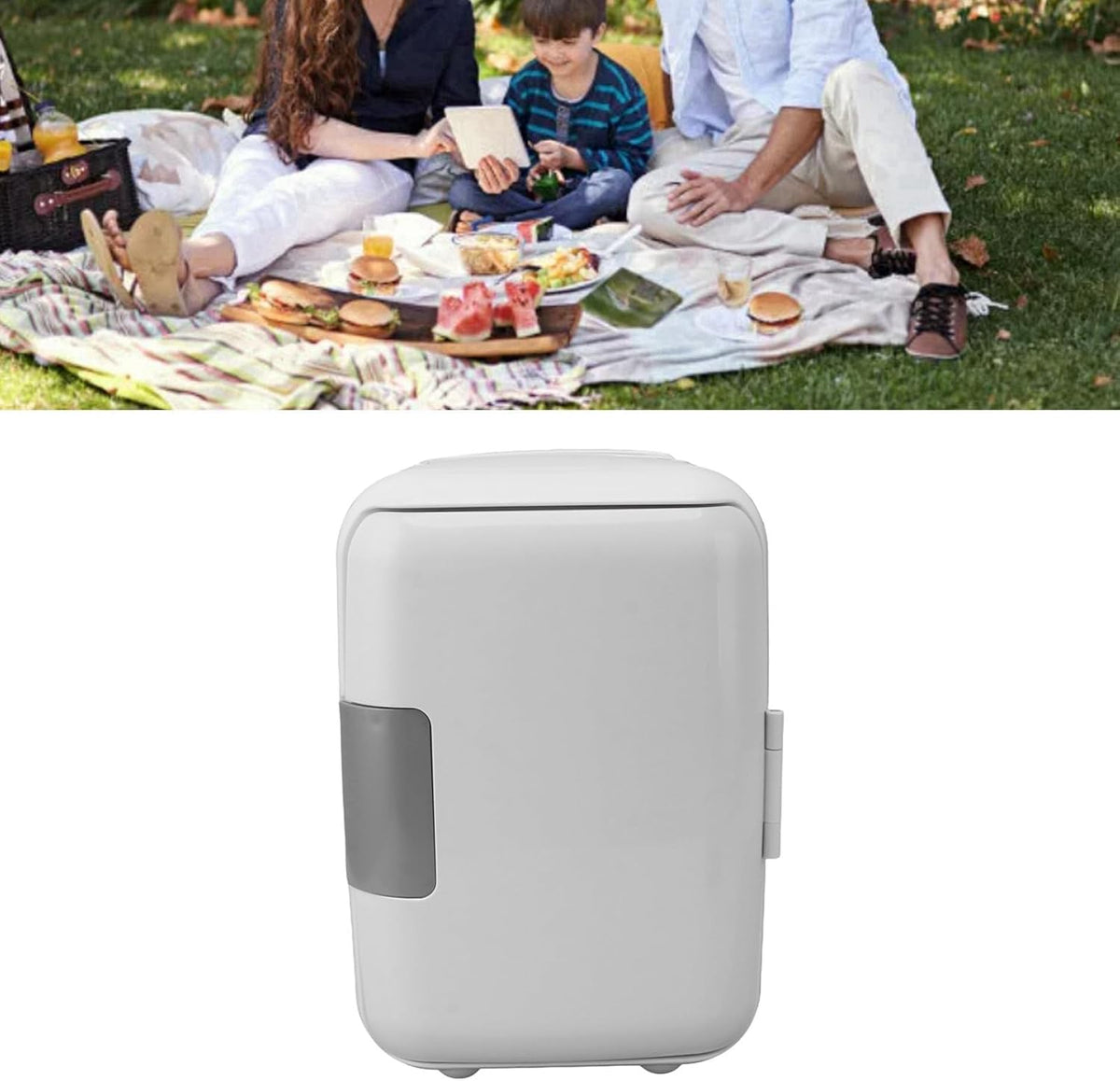 KENANLAN Koelkast, 50 W, mini, campingkoelkast, DC18 V, koelkast op zonne-energie met batterijbox, draagbaar, outdoor