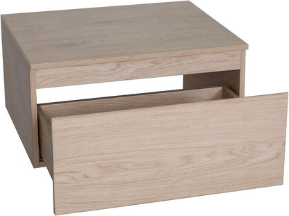Bathroom furniture, wood and metal, for hanging, 120 cm + washbasin + mirror - QUORE