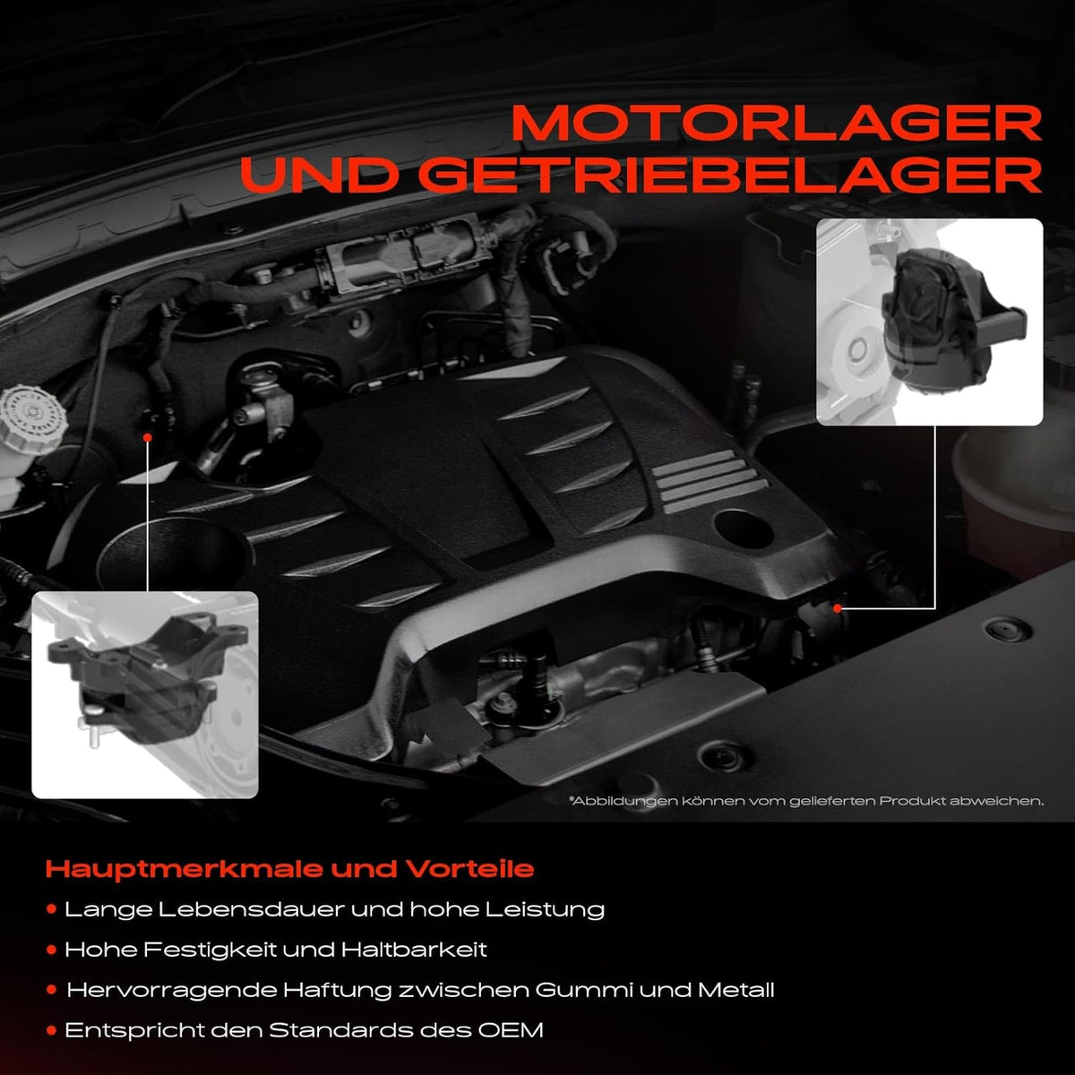Frankberg 2 x motorlagers + 2 x versnellingsbak compatibel met Insignia A G09 2.0L 2008-2017 Insignia A Sports Tourer G09 2.0L 2008-2017 Vervanging # 13228303