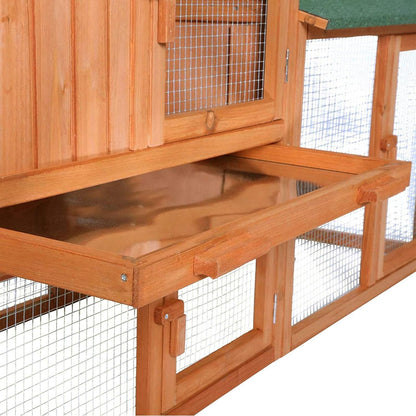 lionto by dibea Konijnenhok XXL Dierenhok voor kleine dieren Premium Konijnenvilla 212x52x85 cm