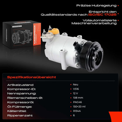 Frankberg aircocompressor compatibel met C-Max II DXA/CB7 DXA/CEU 1.6L 2016-Today Focus III 1.5L 1.6L 2011-Today Focus III Turnier 1.5L 1.6L 2011-Today Vervang# H1F119D629GA