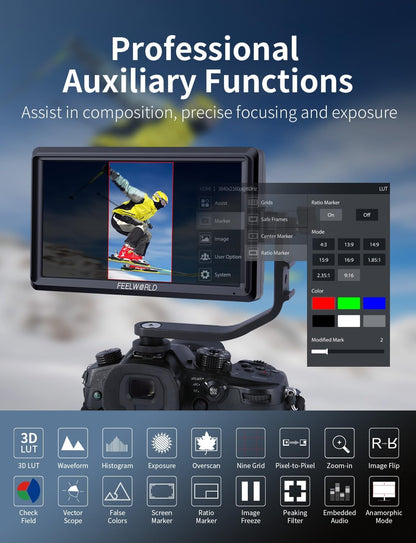 FEELWORLD S55E 5,5 inch DSLR Camera Field Video Monitor