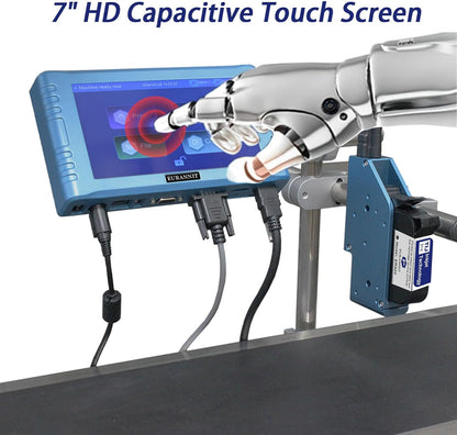 Automatische inkjetcodemachine voor de lijn, 260E thermische inkjetprinter met 7 inch touchscreen voor datum/partij/QRCode/Barcode/Logo enz. (1 mondstuk/25,4 mm)
