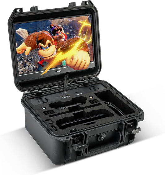 G-STORY Portable Monitor Case for Switch 2, 4K & 60Hz or 1080p and 120Hz, Portable Gaming Monitor, IPS Screen, HDMI, Shockproof, Travel Carrying Case, Play Mode, Travel Monitor (Not Included) - QUORE