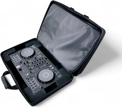 DJ-controller tas – Draagtas – Hardcase – Beschermtas – Koffer – Zwart – 60 x 38 x 17 cm – Met vakken voor laptop en accessoires – Waterbestendige polyester buitenkant