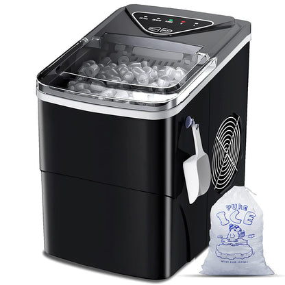 IJsblokjesmachine – IJsmaker – Ijsklontjesmachine – IJsblokjesmaker – IJsblokjesgenerator – Supersnel 9 IJsblokjes in 6 Minuten – Zelfreinigende Functie