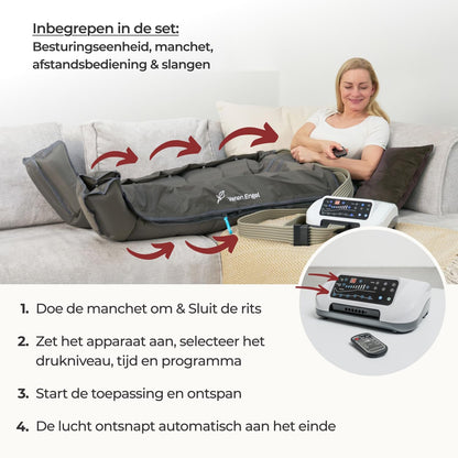 Venen Engel 6 Premium Recovery Boots 6 Massageprogramma’s – Medisch Gecertificeerd voor Veneuze & Lymfatische Aandoeningen – Behandeling van Cellulite – Aanvulling op Lymfedrainage