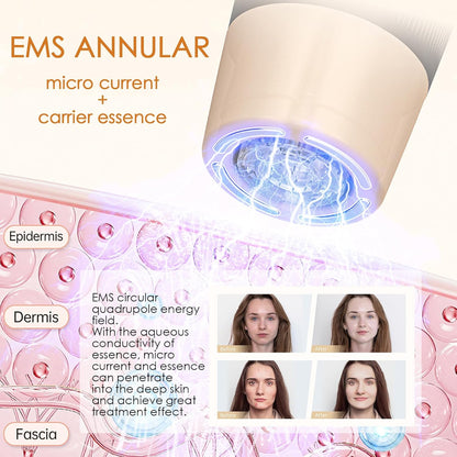Professionele Microneedling Pen – Derma Pen – Microneedle Apparaat – Serum Applicator – Huidverzorgingspen – EMS Microstroom & Essence-Infusie – 6 Snelheden, Instelbare Naaldlengte 0-1,0 Mm