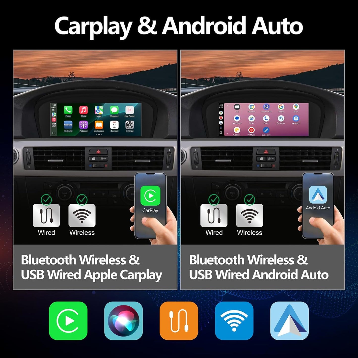 Auto Stereo – Autoradio – Multimedia Speler – Touchscreen Radio – Inbouw Radio – CIC Variant – 8,8 Inch IPS Touchscreen – Draadloos Apple CarPlay & Android Auto