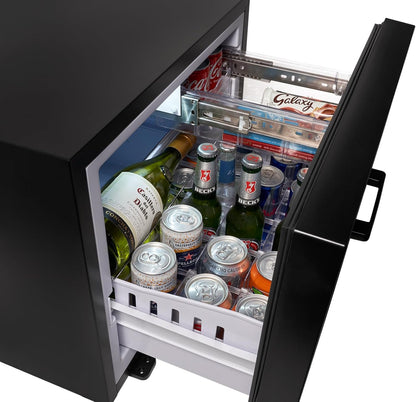 Corby Henley Minibar met laden, 45 liter, zwart, EU-stekker