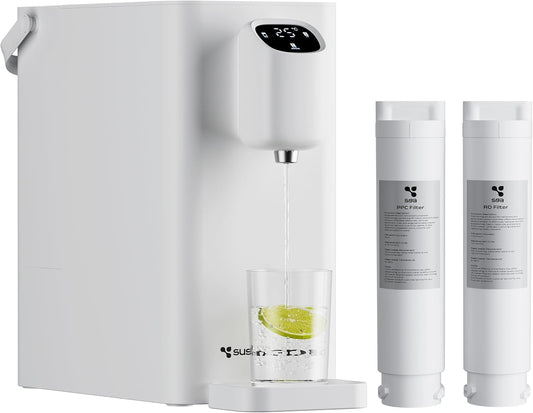 RO Warmwaterdispenser, 2,4 l watertank, zelfreiniging, 5 temperatuurniveaus, 3 s verwarming, 4-traps filter, intelligente veiligheidsfuncties