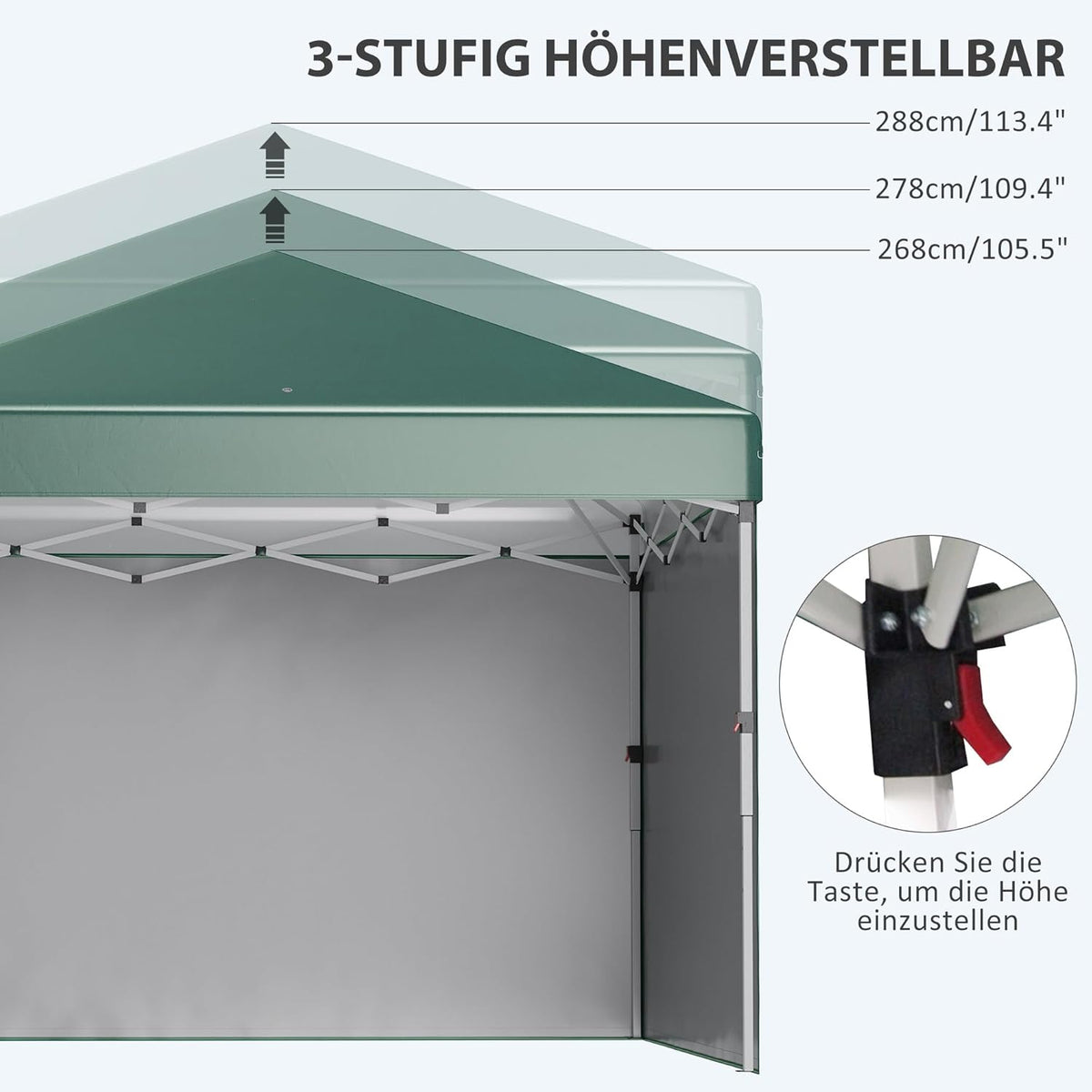 Paviljoen – Partytent – Tuinpaviljoen – Gazebo – Vouwtent – 3x3 meter – Waterafstotend en UV Bescherming 30+