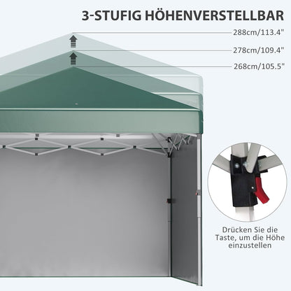 Paviljoen – Partytent – Tuinpaviljoen – Gazebo – Vouwtent – 3x3 meter – Waterafstotend en UV Bescherming 30+