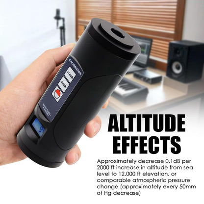 Digitale geluidsniveaumeter kalibrator 94 dB & 114 dB voor 1/2 inch en 1 inch microfoon geluid decibel kalibratiegereedschap