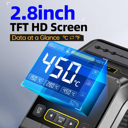 DEWIN Soldeerboutstation 100-450℃ Digitaal display Automatische slaap- en kalibratiesoldeerbout