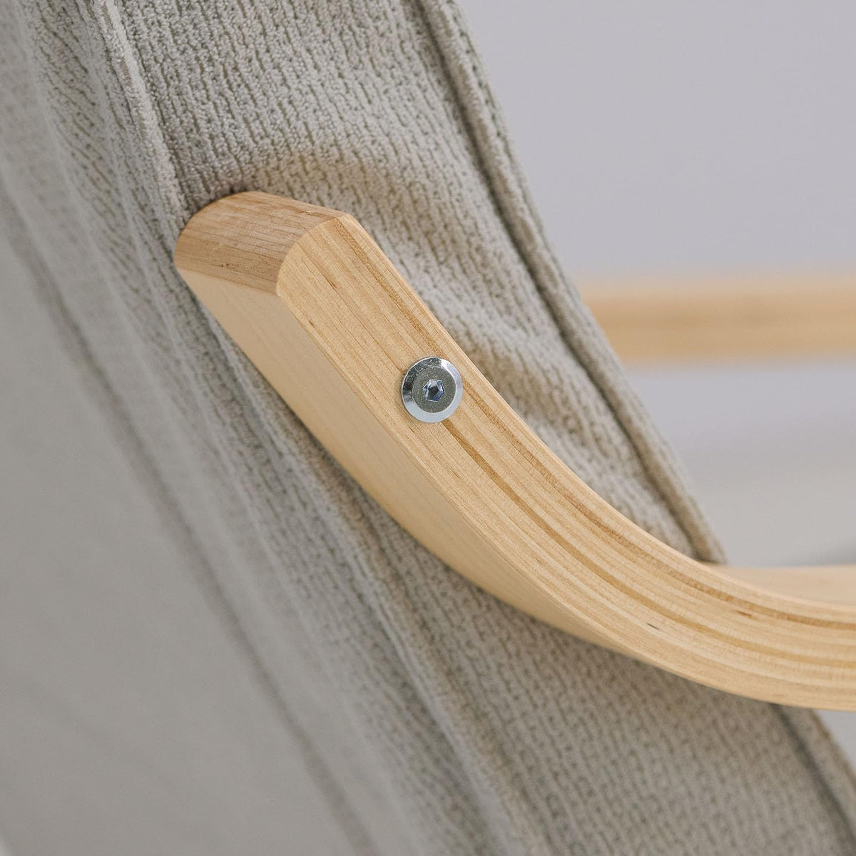 Relaxfauteuil – Relaxstoel – Schommelstoel – Zitstoel – Lounge Chair – Verstelbare Voetensteun – Lichtgrijze Corduroy Bekleding