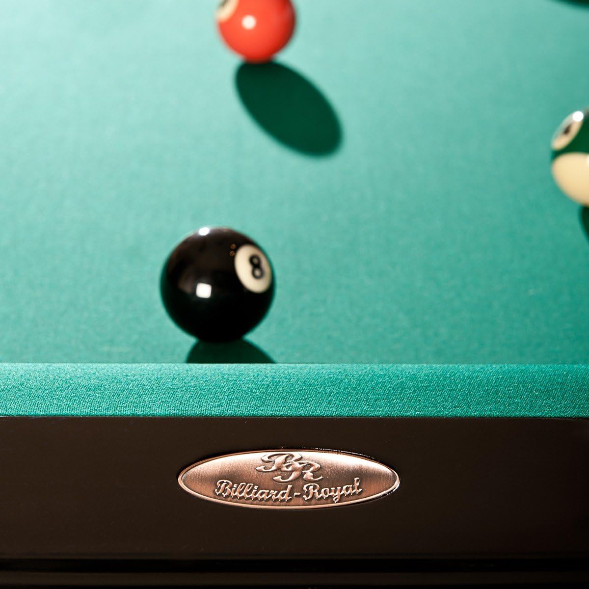 Billiard table pool table model Piano 8 ft. with high-quality K-55 band rubber and free choice of cloth color: Simonis 860 yellow green - QUORE