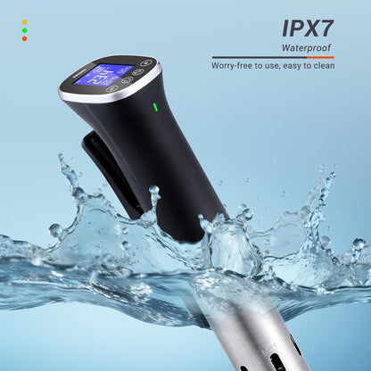 Sous Vide, Sous Vide Stick ISV-300W WLAN Professioneel keukenapparaat, 0-90℃ lage temperatuur garen | APP-recepten, IPX7 waterdicht, ±0,1 °C nauwkeurige en constante temperatuur