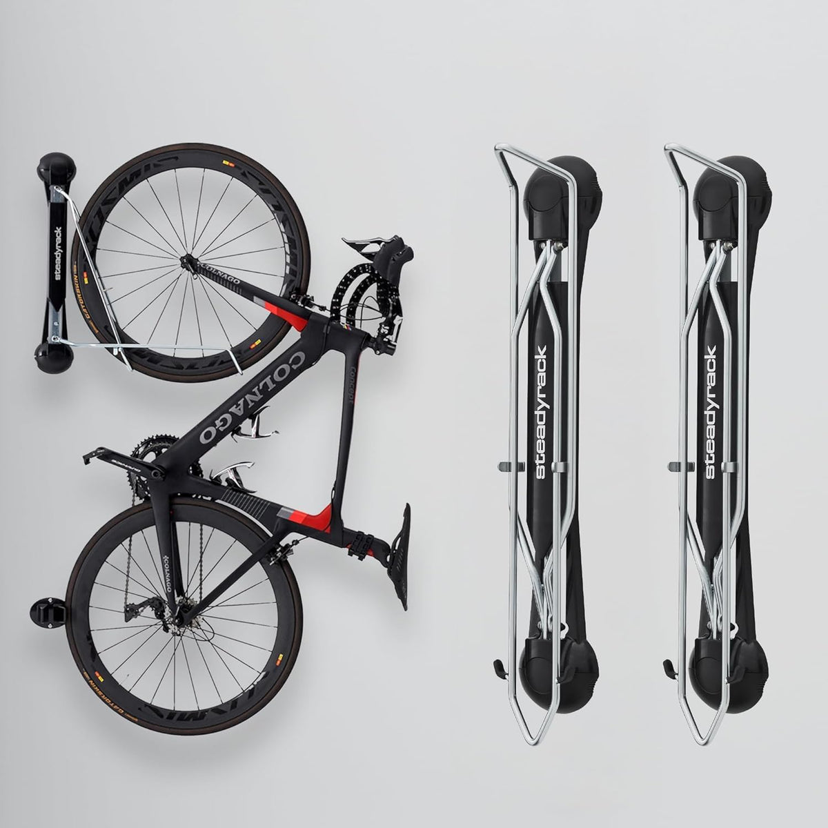 Steadyrack Fietsenrek - Classic Fietsrek - Muurbevestiging Fietsenrek voor Thuis, Muurbevestiging, Garage of Fietsenstalling - 2 Stuks
