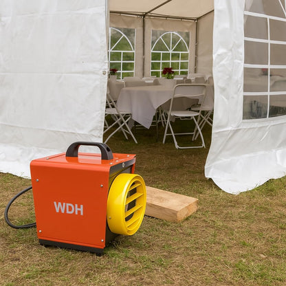 Aktobis Elektrische luchtverhitter WDH-BGP031S met slangaansluiting (Ø 20 cm) en een verwarmingscapaciteit van 3.000 watt (3 kW) !