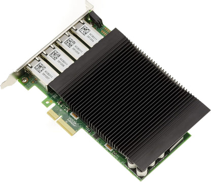 KALEA-INFORMATIQUE Netwerkcontroller kaart met 4 Gigabit Ethernet RJ45 LAN poorten op PCIe x4. Power Over Ethernet PoE+ 30W met Intel I350-chipset