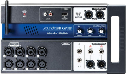 Soundcraft Ui12 Digitale mixer met 12 kanalen en afstandsbediening, zwart kanaal 12 12 kanalen zwart