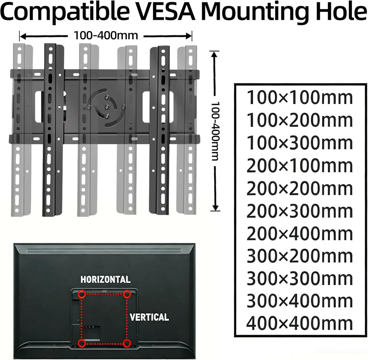 DY3770 TV-muurbeugel, zwenkbare televisie 37-70 inch, 90° verstelbare beugel, zwenkbaar, kantelbaar, voor tv-schermen en monitoren tot 37,5 kg, MAX VESA 400 x 400 mm