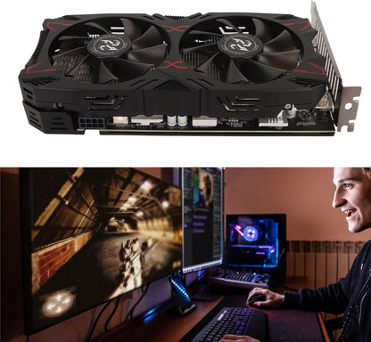 RX 5500 XT Grafische Kaart, 8GB GDDR6 128bit Gaming-videokaart, PCI Express 4.0x8, HDMI, DisplayPort X 3, 8PIN Voeding, Gaming-pc-computervideokaarten met Dubbele Ventilator