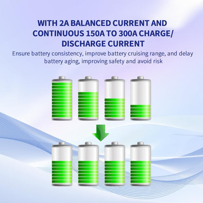LB2A Smart Active Balancer BMS voor Li-ion NCM LFP LiFePo4 LTO Battery Management System 3S tot 24S 150A 200A 300A met APP Control 12V 24V 48V 60V 72V 84V (200A, 7-20S)