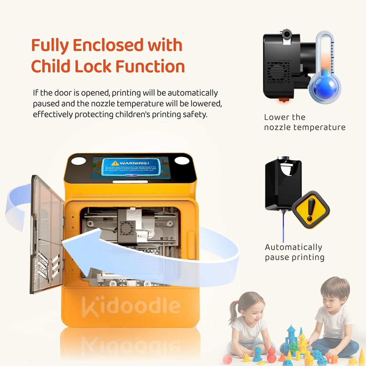 Mini 3D-printer voor kinderen, veilig voor kinderen, speelgoed 3D-printer, STEM leerhulp, wifi en app-bediening, wekelijkse update, speelgoedbibliotheek, touchscreen, mini-formaat, gemakkelijk in te