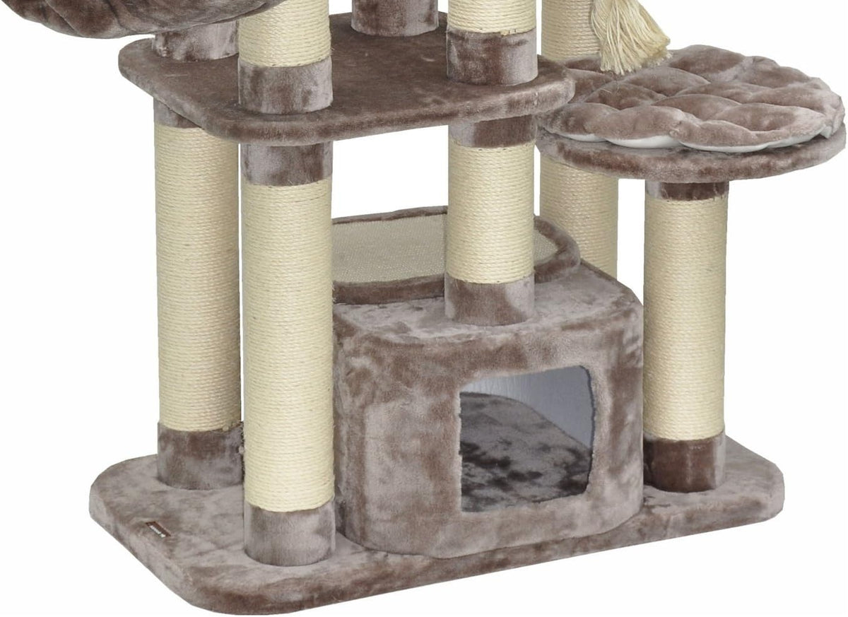 Kattenboom – Krabpaal – Kattenmeubel – Kattenklimpaal – Kattenhuis – Extra Stevig En Stabiel – XL Afmetingen Voor Grote Katten