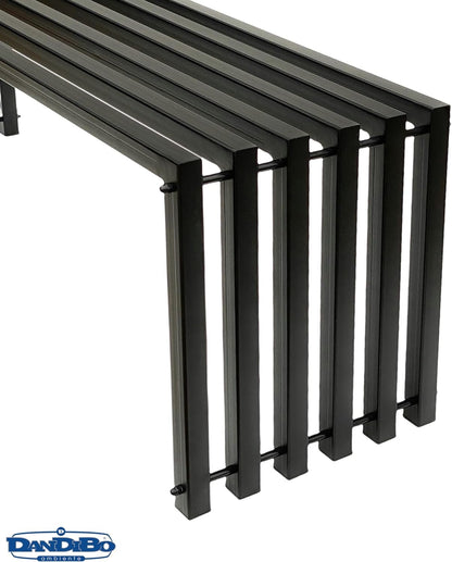 DanDiBo Garden Bench Metal Solid Weatherproof Black 120 cm Modern Bench Park Bench Flower Bench - QUORE