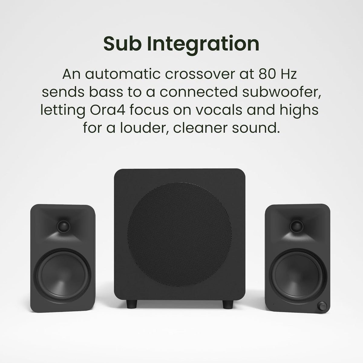 Kanto ORA4 140W Powered Reference Speakers with Bluetooth 5.0 and USB-C Input | 4” Woofers | Bi-Amplified | Reference Quality Sound | Pair | Black
