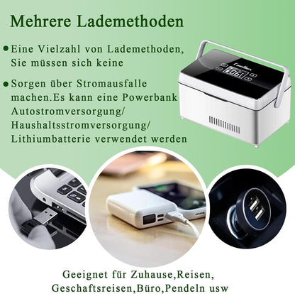 Koelkast voor medicijnen, draagbaar, met 3 batterijen, mini-intelligente elektrische thermostaat, koeler, grote koeltechniek, ruimte voor auto, reizen, thuis, medische koeltas