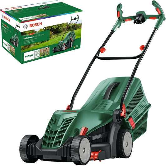Bosch grasmaaier UniversalRotak 37-555 met snoer (1400 W motorvermogen, maaibreedte: 37 cm, grasopvangbak 40 liter, Ergoflex-handgrepen)