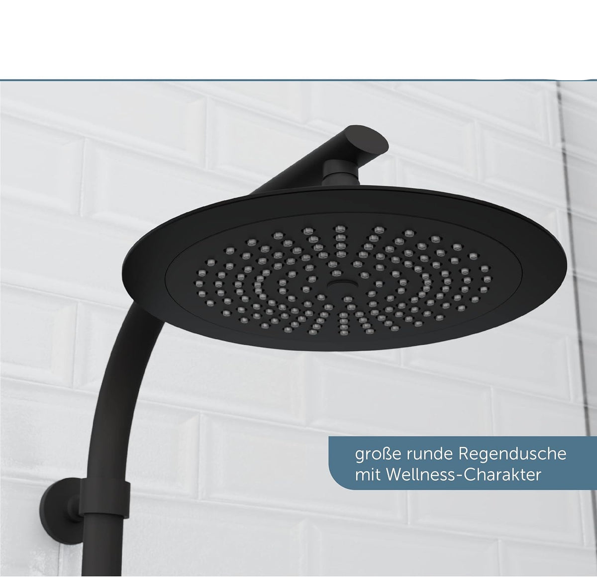 Douchekolom – Douchepaneel – Thermostaatkraan – Regendouche – Handdouche – 24 cm Regendouche – Veiligheids-Kinderslot 38 °C