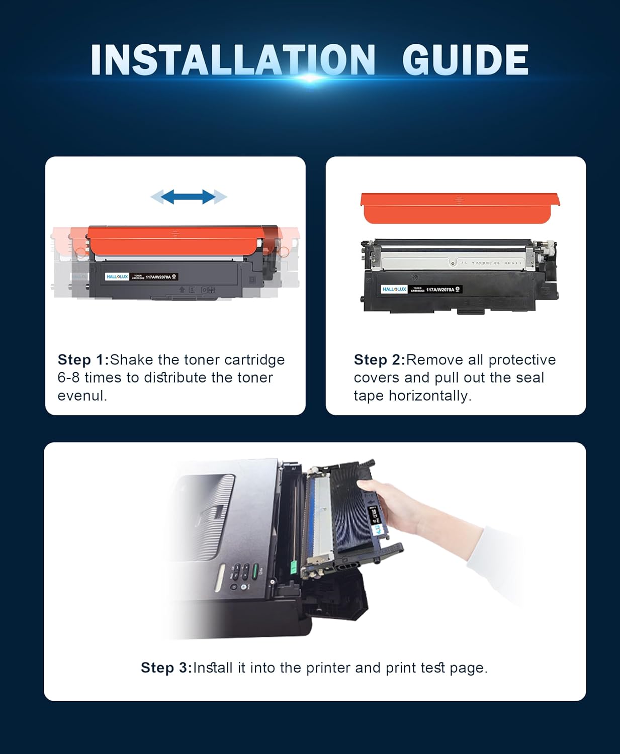 117A Toner Set 117A Compatible with HP 117A for Toner HP Color Laser MFP 178nwg MFP 179fwg 178nw 179fnw 179 178 Laser 150a 150nw 150w W2070A W2071A W2072A W2073A A W207 3A (1 x Black, 1 x Cyan, 1 - QUORE