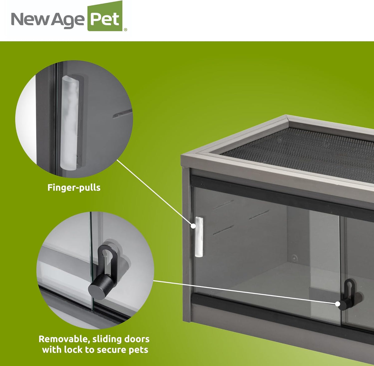 New Age Pet ECOFLEX 24"" Mojave Reptile Habitat Lounge, grijs, klein (EHRML17-05S)
