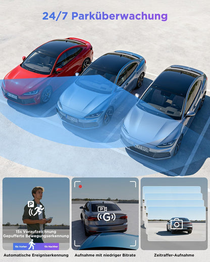 VIOFO A119M Pro 4K HDR Mini dashcam auto met CPL, Wi-Fi 6 & GPS autocamera voorzijde met STARVIS 2, spraakbesturing en spraakweergave, nachtzicht 2.0, gebufferde parkeermodus, 1,5 inch lcd-scherm