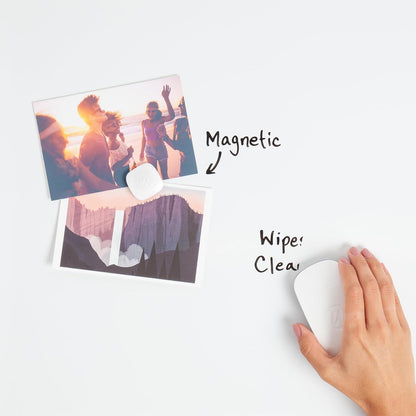 U Brands Magnetisch droog wisbord, 17 x 23 inch, zilver aluminium frame (070U00-01), wit