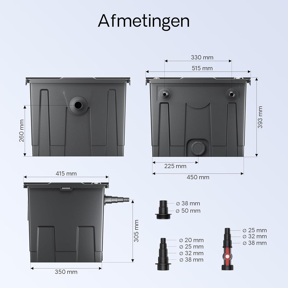 SunSun Bio CBF-350 vijverfilter tot 12000 l vijvervolume – doorstroomfilter vijver filter