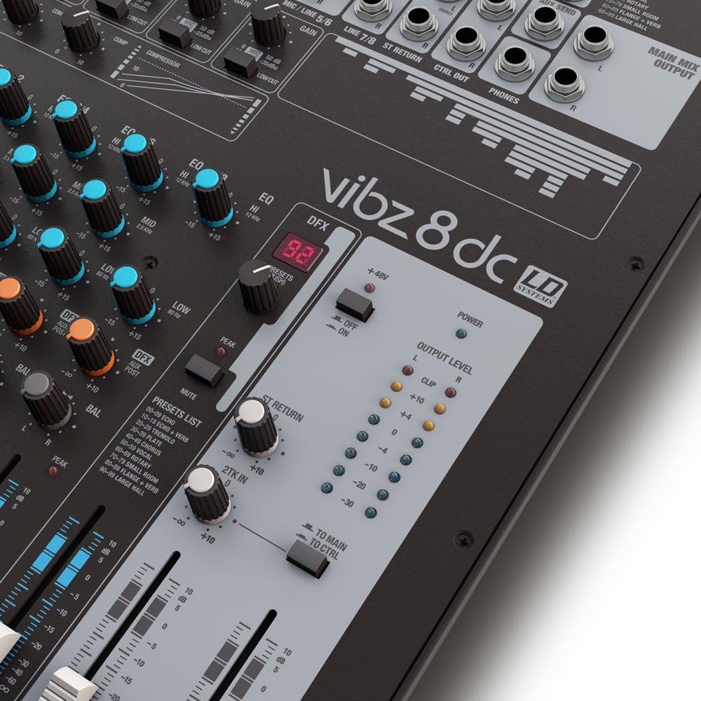 LD Systems VIBZ 6 8-kanaals met DFX en compressor One Size Zwart