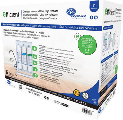 Omgekeerde osmose systeem – Waterfilter – Drinkwaterfilter – Drinkwatersysteem – Keukenfilter – 4-Traps Filtratie – Inclusief Drukpomp