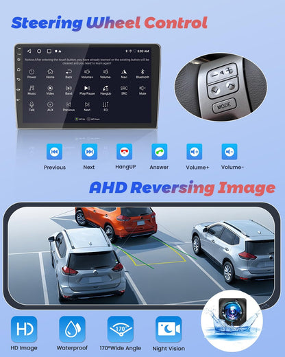 2+64 GB Android 13 autoradio voor Nissan Qashqai J10 2006-2016 Radio Wireless Carplay Android Auto, 9 inch IPS touchscreenradio met achteruitrijcamera, Bluetooth, navigatie, wifi, DSP, EQ, Mirror Link