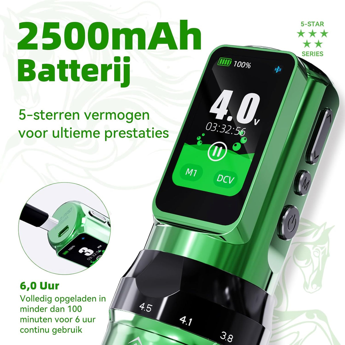 Draadloze Tattoo Pen – Tattoo Machine – Tattoo Gun – Rotary Tattoo Pen – Draagbare Tattoo Pen – Stil En Krachtig – Met 2 Oplaadbare Batterijen